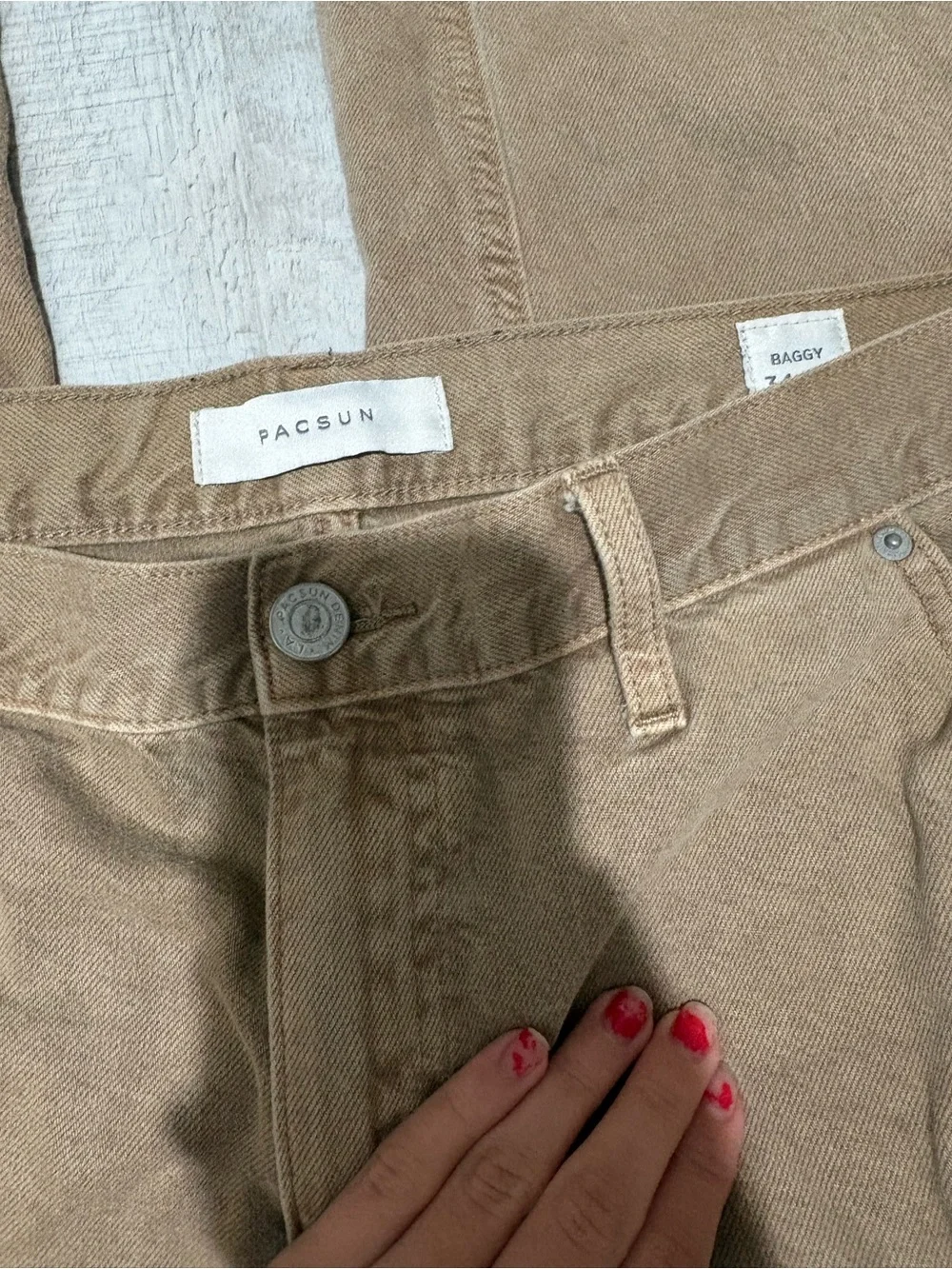 PacSun Men's Tan Carpenter Jeans Relaxed Fit